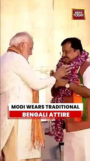 PM Modi dons Traditional Bengali Punjabi & Dhuti as BJP Marks Historic West Bengal Win #pmmodi