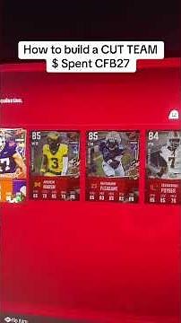 How to build the BEST CUT TEAM CFB 27