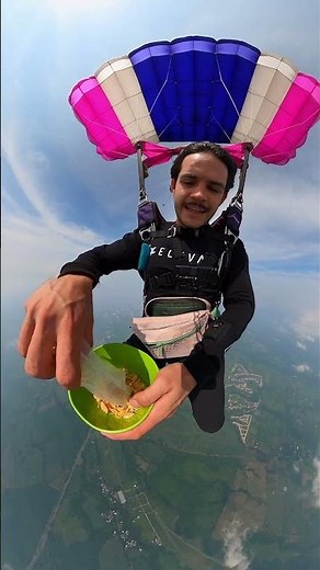 GoPro | Funny Skydiving + Cereal-Making Stunt 🎬 Osmar Ochoa #Shorts #Stunt
