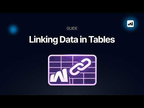 How to link data in WeWeb tables (GUIDE)