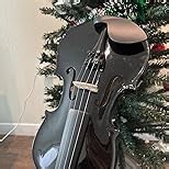 Poseidon Violin Set for Beginners Adult Student, 4/4 Violin Beginner w/Case, Extra Violin 4/4 Strings Set, Two Bows, Two Bridges, Two Rosins, Tuner, Manual - Black