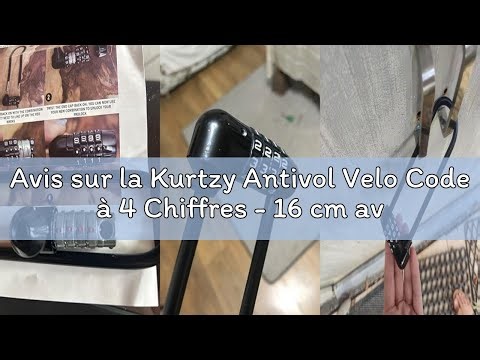 Avis sur la Kurtzy Antivol Velo Code à 4 Chiffres - 16 cm avec Longue Anse - Antivol Vélo Étanche av
