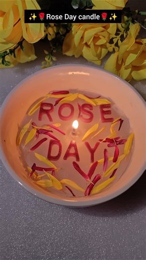 Rose Day candle #viral#short#yt #diy#candlecraft#rose#celebration#festival#watercandles#shorts#craft