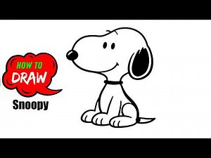 How to Draw Snoopy Step by Step 🐶 | Easy Cartoon Drawing Tutorial for Beginners