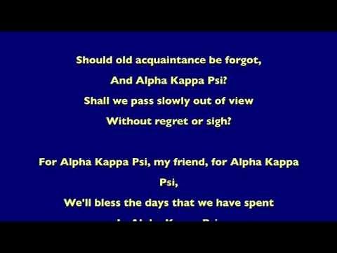 Alpha Kappa Psi Anthem (lyrics)