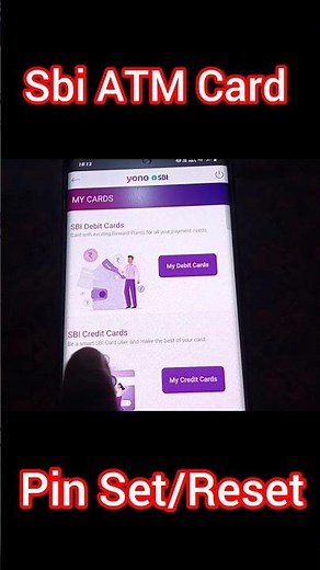 SBI ATM Pin Set/Reset yono SBI #atm_pin_generation_sbi #sbicard #statebank #sbiatm #atmcard #shorts