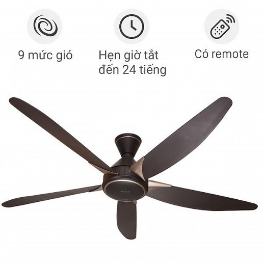 Quạt trần Panasonic F-60GDS-B 5 cánh 40W làm mát hiệu quả