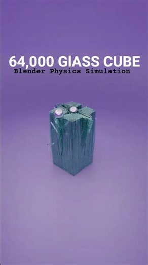 Satisfying Blender Simulation: 64,000 Glass Cube!