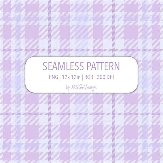 Lavender Plaid Seamless Pattern PNG File Pastel Purple Tartan Fabric Print Commercial Licence Wallpaper French Cottage Digital Paper - Etsy
