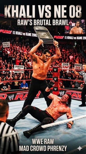 KHALI vs KANE 2008: The Brutal Raw Brawl You Forgot! 💪😈🥶 #wwe #greatkhali #kaneunnmasked #wweseries