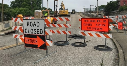 Central Parkway shut down temporarily for bridge demolition