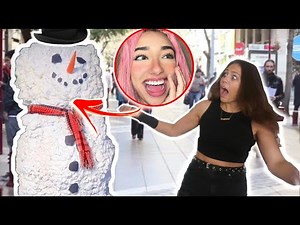 SCARY SNOWMAN PRANK IN PUBLIC!! (HIDDEN CAMERA)