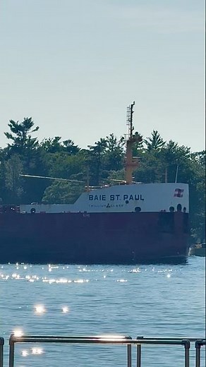 The Baie St. Paul navigates the Narrows in Alexandria Bay, New York 7/20/25. #ship #shipping