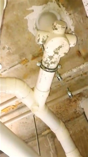 hanging PVC pipe fitting 😲/|Drainage Line Review & tips # shorts #plumbing # PVC pipe