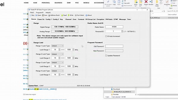 Radtel RT-4D - Upgrading the firmware
