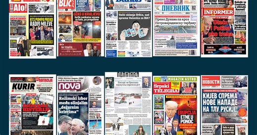 NASLOVNE STRANE DANAŠNJIH NOVINA: Prelistavanje štampe za ponedeljak, 12. januar 2026. godine