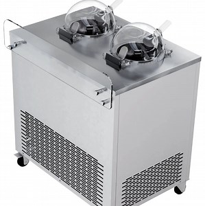 [Hot Item] Italian Gelato Hard Ice Cream Machine Double Bucket Movable Ice Cream Machine