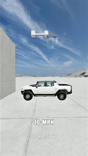 Hummer EV Crash Test Different Speed #cars #beamngdrive