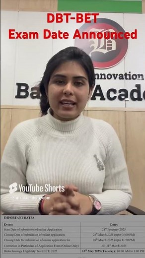 DBT-BET Exam Notification Released