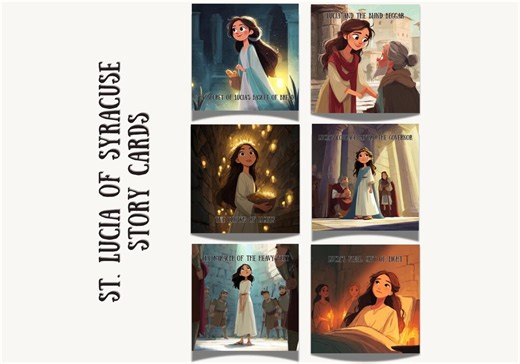 St. Lucia Story Cards – Catholic Children Printable, Saint Stories (digital Download) - Etsy