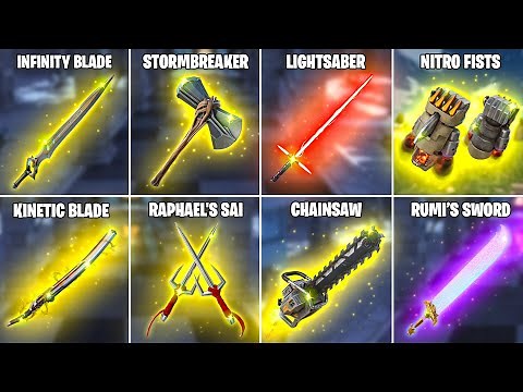 Evolution of All Fortnite Melee Weapons (Chapter 1 Season 1 - Chapter 6 Season 4)