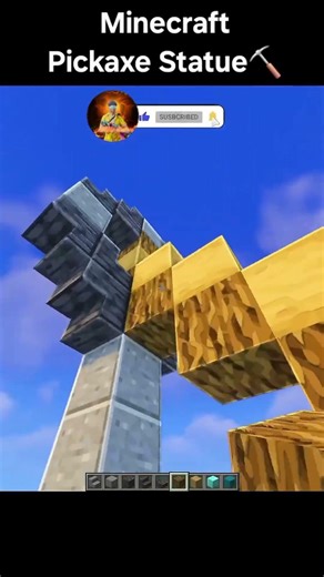 How do build pickaxe statue #viralvideo #minecraft