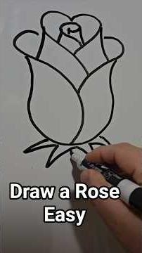 how to draw a rose easy