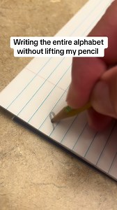Writing the Alphabet Without Lifting Your Pencil