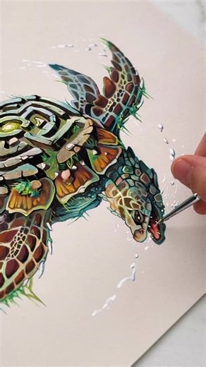 Labyrinth Turtle Dragon was one of my most popular designs from last year! I still need to do a recap of all of the best dragon from 2025! Which would make the list in your opinion? #FantasyArt #DragonArt | Katy Lipscomb