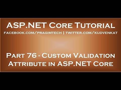 Custom validation attribute in asp net core