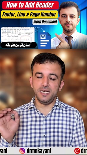 How to Add Header, Footer & Page Numbers in MS Word #shorts #word
