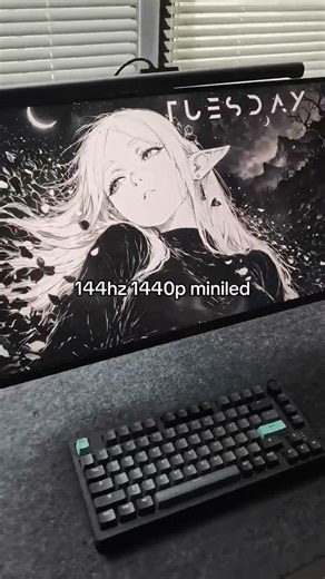 how about 144hz, 1440p, miniled monitor #pc #tech #monitor #gamingsetup #computer #1440p #unboxing