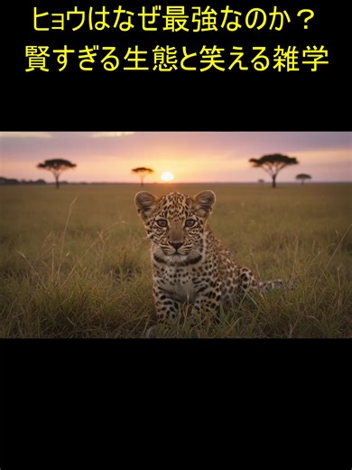 ヒョウはなぜ最強なのか？賢すぎる生態と笑える雑学 使用ツール VOICEVOX:青山龍星 #ヒョウ #動物 #雑学