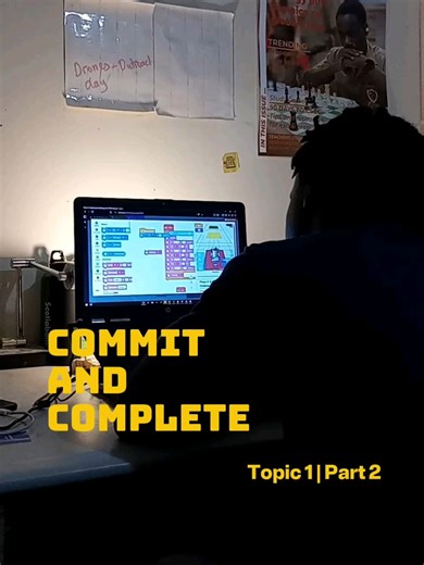Terribly overdue, but here's part 2! Commit and Complete: Topic 1 - Part 2. Wrapping up this topic, finished my course and just have my test left to do. Final part coming way sooner than this update. #jamaicatiktok #robotics #coding #caribbean #selfimprovement