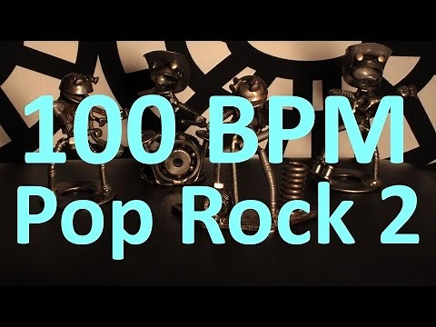 100 BPM - Pop Rock 2 - 4/4 Drum Track - Metronome - Drum Beat