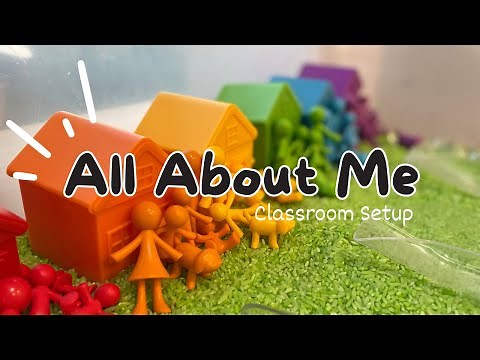 Classroom set up for the All About Me Theme// play-based preschool