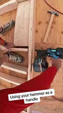 Ever use your hammer to hold something up flush? #framer #framing #framersareadyingbreed