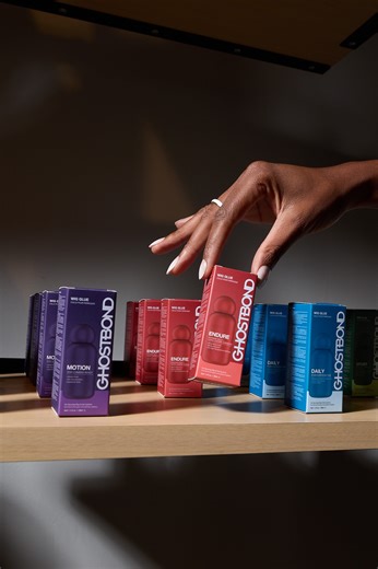 GHOSTBOND on Instagram: "Same trusted formulas, now clearly defined. CLASSIC for timeless wear, ENDURE for heat and pressure, MOTION for flexible movement, DAILY for effortless installs, and SPORT for high-activity days. One lineup. Five lifestyles. Find the bond that fits how you move. Credits: DP: @daltonbelew Photo: @nigelelli0tt Creative Direction + Production: @kristen_v_marie and @bleumcreative Hair: @touchedbytj_ Makeup: @shelsealuxe and @missnataliaxofeaturing Talent: @thetrinityjoy, @da