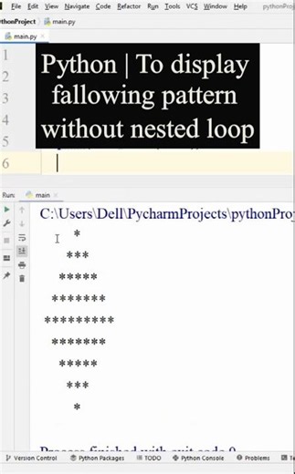Python Program | To display fallowing pattern without using nested loop. #softech_computer_hassan
