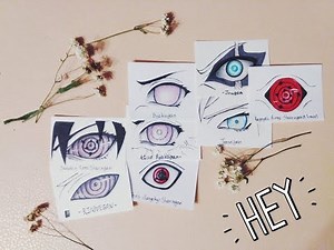 Drawing All Sharingan Forms (Evolution Of Sharingan), Rinnegan Byakugan, Tenseigan and Jougan