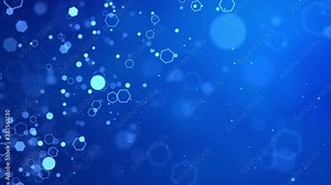 Abstract Flickering Dust Twinkling, glittering, sparkling Bokeh loop Blue Particles. Circles, glitter bokeh lights Round Festive Background. Birthday, Anniversary, new year, Christmas Valentines.