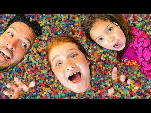 my 39th BiRTHDAY buried in ORBEEZ!! made a WATERPARK at WORK with a Water Slide for my bday party