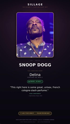 Snoop Dogg's REAL signature scent — Delina (Parfums de Marly)