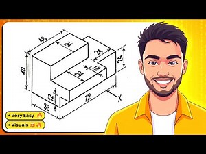 Q4.3 - ISOMETRIC to ORTHOGRAPHIC Conversion😃 - Engineering Drawing
