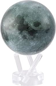 MOVA Moon Globe 6” | Rotating Lunar Globe Powered by Light | No Batteries Needed | Unique Desk Decor or Gift