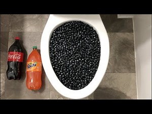Will it Flush? - Coca Cola, Fanta, Mirinda Balloons and Black M&M's