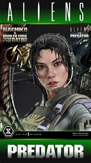 Prime 1 Studio Aliens vs. Predator - Machiko & Broken Tusk Predator 1/4 Statues #Shorts #Predator