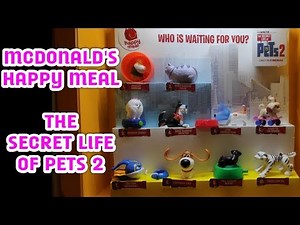 McDonald's The Secret Life of Pets 2 Happy Meal toys on the shelf