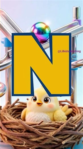 N for Nest 🪺 Kids ABC Marble Run Fun #lilkids-learning @lilkids-learning