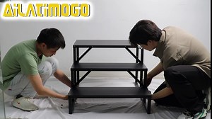 3 RV Steps, Hot Tub Steps with Handrail, Swimming Pool Ladder Above Ground Outdoor, Mobile Home Stairs, Portable Stairs Steps for 5th Wheel RV, Travel Trailers and Camper, Treads Non-Slip